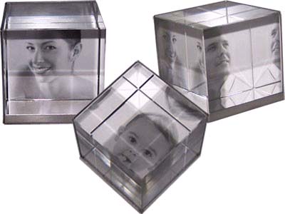 El fotocubo de cristal, un regalo original de bodas